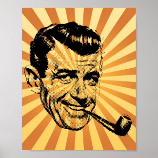 Affiche Tuyau de fumée vintage amusant