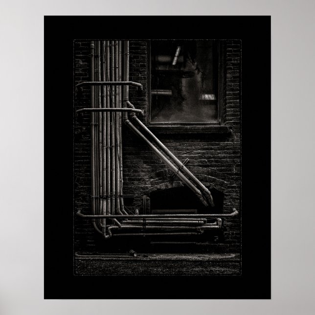 Affiche Tuyaux de ruelle n° 2 avec bordure (Devant)