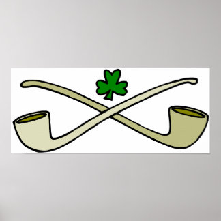 Affiche Tuyaux et shamrock