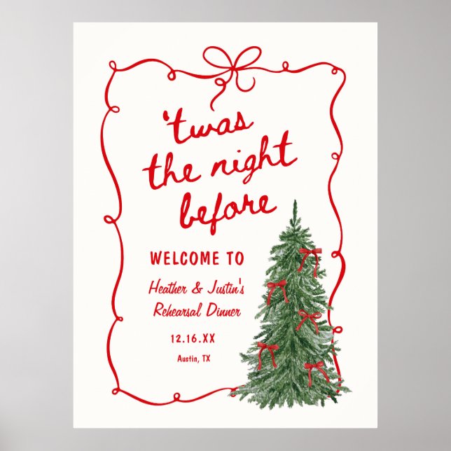 Affiche Twas The Night Before Holiday Rehearsal Dinner  (Devant)
