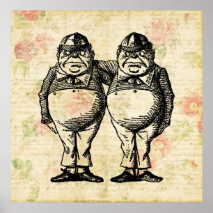 Affiche Tweedledee and Tweedledum Alice in Wonderland
