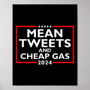 Affiche Tweets Et Gaz Bon Marché Drôle Élections Pro-Trump