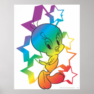Affiche Tweety Rainbow Stars