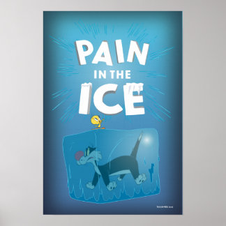 Affiche TWEETY™ & SYLVESTER™ "Douleur dans la glace"