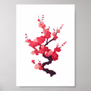 Affiche Twig de cerisier japonais rose délicat