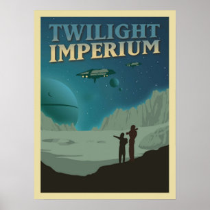 Affiche Twilight Imperium Board Jeu minimaliste Voyage Sty