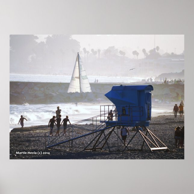 Affiche Twin Bridges Lifeguard House & Sailboat II (Devant)