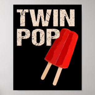 Affiche Twin Pop Shirt Cadeau Pour Grand-Père Twins Papa P