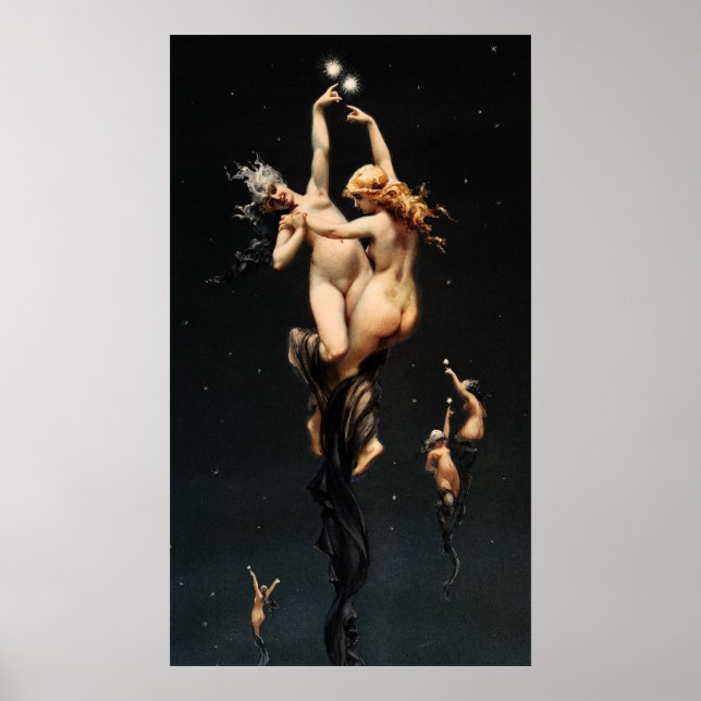 Affiche Twin Stars (1851-1896) de Luis Falero. (Devant)