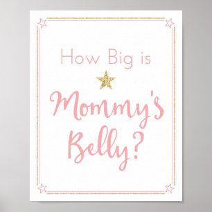 Affiche Twinkle Little Star Baby shower Belly Jeu