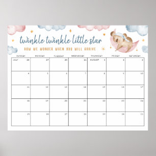 Affiche Twinkle Little Star Genre Reveal Devinez la date