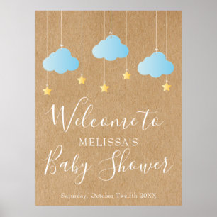Affiche Twinkle Twinkle Baby Boy Shower / Sprinkle Welcome