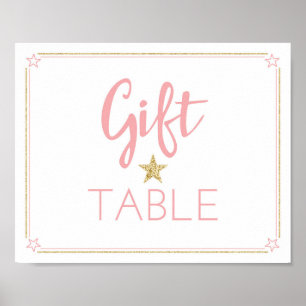Affiche Twinkle Twinkle Little Baby Shower Gift Table sign
