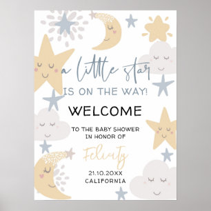 Affiche Twinkle Twinkle Little Star Baby shower Bienvenue
