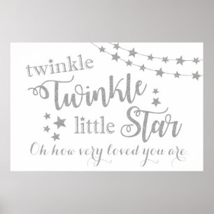 Affiche Twinkle Twinkle Little Star Backdrop Panneau Argen