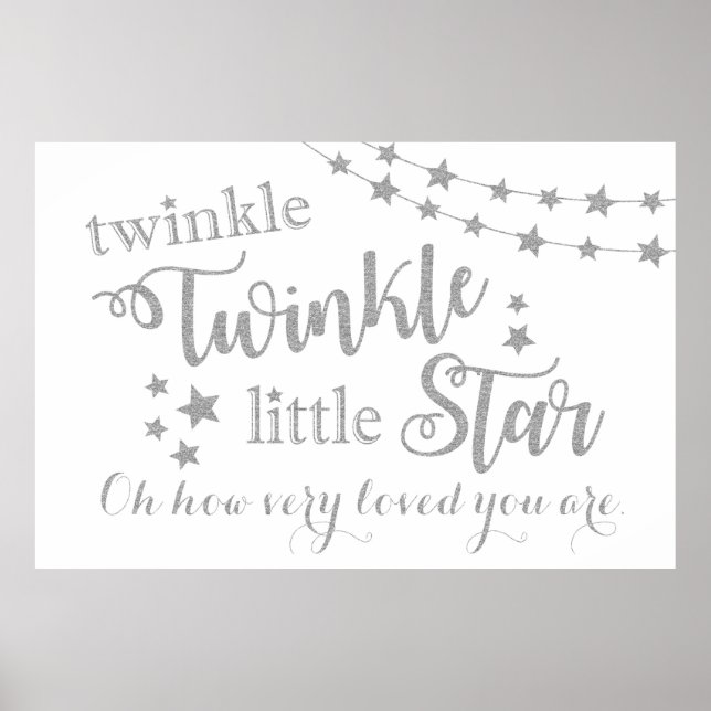 Affiche Twinkle Twinkle Little Star Backdrop Panneau Argen (Devant)