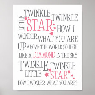 AFFICHE TWINKLE TWINKLE LITTLE STAR - IMPRIME ARTISTIQUE 8