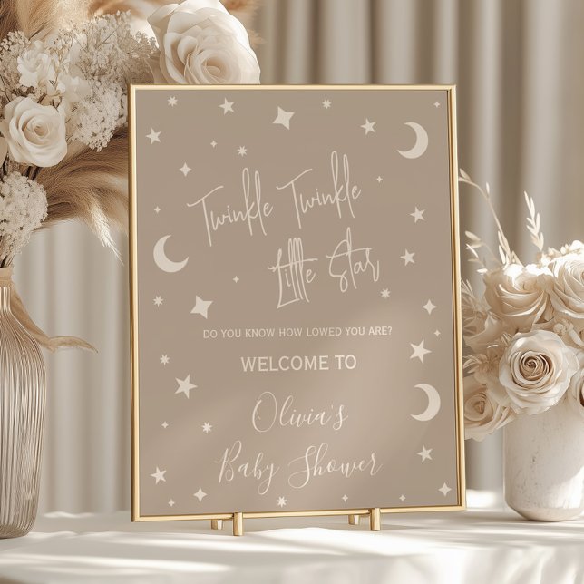 Affiche Twinkle Twinkle Little Star Shower Welcome Sign (Créateur téléchargé)