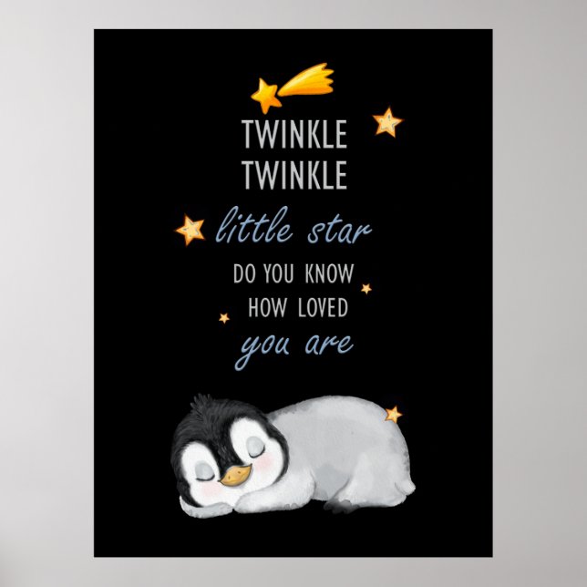 Affiche Twinkle, Twinkle Little Star Super Cute Penguin (Devant)