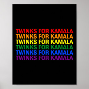 Affiche Twinning For Kamala Harris Lgbtq Pride Gay Lesbian