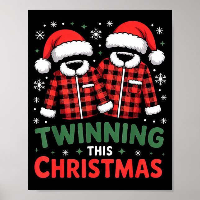 Affiche Twinning This Christmas Matching Family Holiday  (Devant)