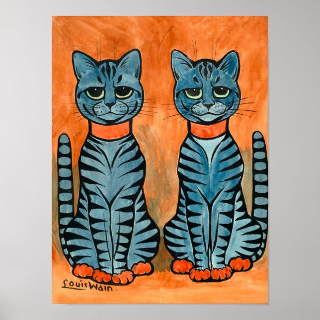 Affiche Twins de Louis Wain (Devant)