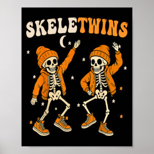 Affiche Twins Halloween jumeaux Skeletwins Dansant Drôle