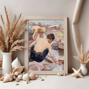 Affiche Two Boys On The Shore, Pekka Halonen 