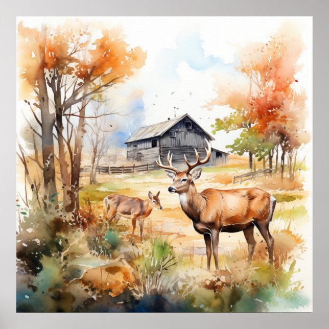 Affiche Two Deer (Devant)