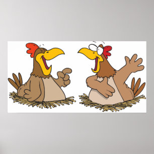Affiche Two Talking Chickens