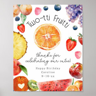 Affiche Twotti Fruitti Cutie Citrus Fruit 2e anniversaire