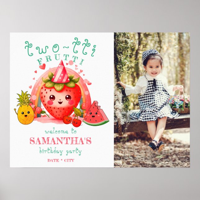 Affiche TWOTTI Tutti Frutti Fruits d'été Enfants 2e annive (Devant)