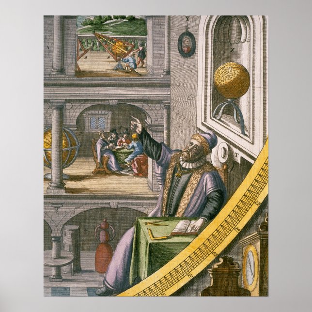 Affiche Tycho Brahe (1546-1601), âgé de 40 ans, parmi ses  (Devant)