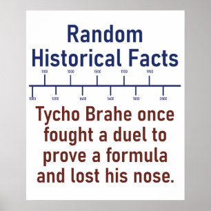 Affiche Tycho Brahe A Un Jour Combattu Un Duel - Histoire