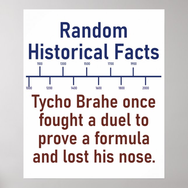 Affiche Tycho Brahe A Un Jour Combattu Un Duel - Histoire (Devant)