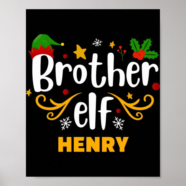 Affiche Tygraphy Brother Elf Fun Family Matching T Shirt  (Devant)