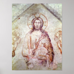 Affiche Tympan dépeignant la bénédiction de sauveur, 13