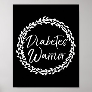 Affiche Type 1 Devis sur le diabète Citation mignon Fleur