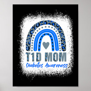 Affiche Type 1 Diabète T1d Maman Sensibilisation au diabèt