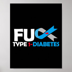 Affiche Type 1 Diabète T1d Sensibilisation au diabète Diab