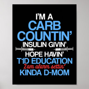 Affiche Type 1 Sensibilisation au diabète Maman T1d Guerri