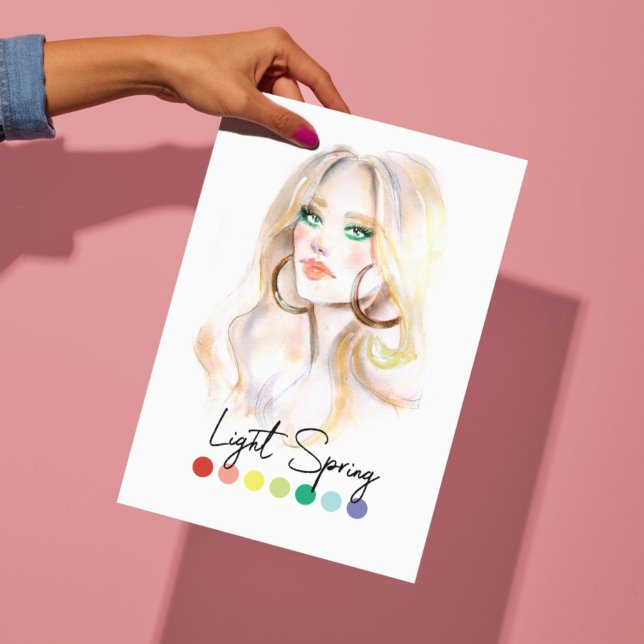 Affiche Type de ressort clair Analyse des couleurs saisonn (Créateur téléchargé)