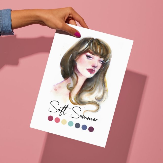 Affiche Type été doux Analyse couleur saisonnière Art (Créateur téléchargé)
