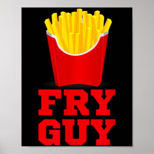 Affiche Type frites amateur de fast-food drôle nouveauté 