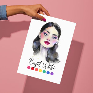 Affiche Type hiver brillant Analyse des couleurs saisonniè