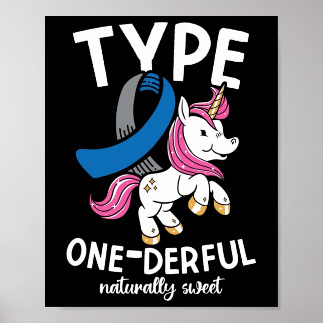 Affiche Type One Derful Naturellement Sucré Diabète  (Devant)