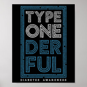 Affiche Type Onederful diabète Sensibilisation au diabète