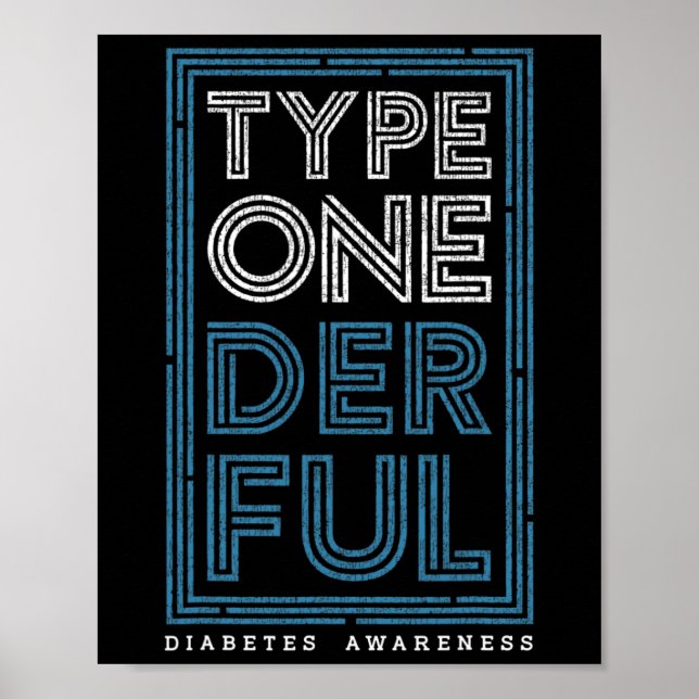 Affiche Type Onederful diabète Sensibilisation au diabète  (Devant)