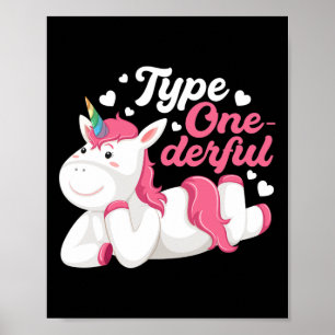 Affiche Type Onedern Unicorn Sensibilisation au diabète Di