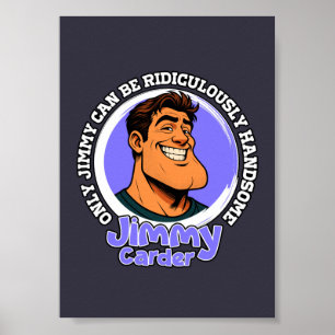 Affiche Type ridiculement beau mec style BD semi-brillant